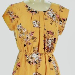 Sweet Rain Apparel Yellow Floral Print Dress